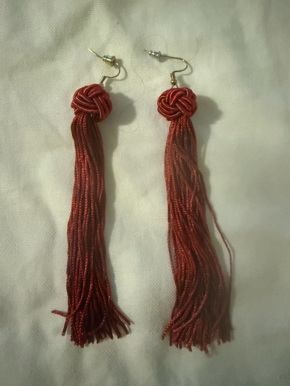 Red Tassel Drop Earrings - Women Jewelry